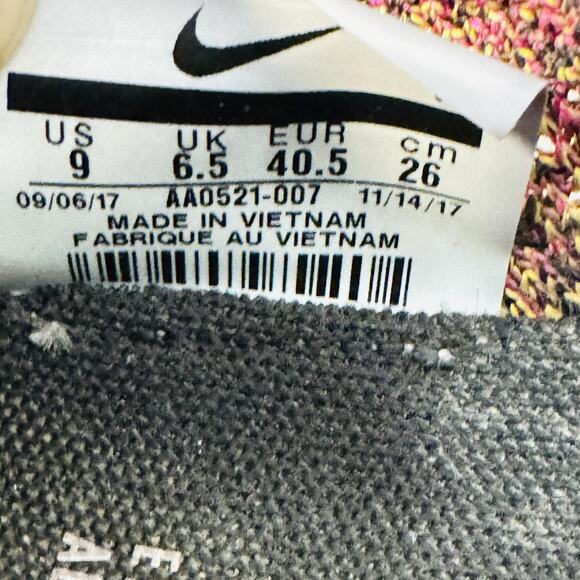 Nike Shoes Womens 9 Yellow Purple Air Zoom Mariah Flyknit Racer Athletic Sneaker - Picture 11 of 12